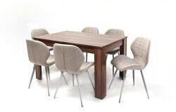 Divian Kis Félix asztal Ervin székkel - 6 személyes étkezőgarnitúra