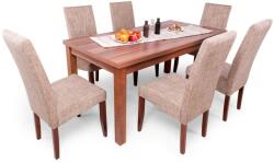 Divian Berta asztal Berta székkel - 6 személyes étkezőgarnitúra