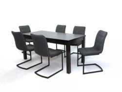 Divian Berta asztal Aszton székkel - 6 személyes étkezőgarnitúra