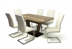 Divian Leon asztal Boston székkel - 6 személyes étkezőgarnitúra