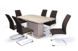 Divian Torino asztal Kevin székkel - 6 személyes étkezőgarnitúra