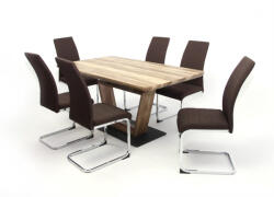 Divian Leon asztal Kevin székkel - 6 személyes étkezőgarnitúra