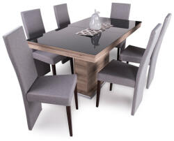 Divian Panama szék Flóra plusz asztallal - 6 személyes étkezőgarnitúra