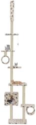 vidaXL Ansamblu pisici, stâlpi funie sisal 260 cm imprimeu lăbuțe bej (170535) - comfy