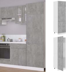 vidaXL Dulap pentru frigider, gri beton, 60 x 57 x 207 cm, PAL (802542)