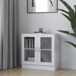 vidaXL Dulap cu vitrină, alb, 82, 5 x 30, 5 x 80 cm, PAL (802741) - comfy