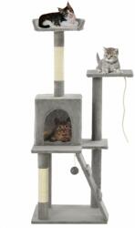vidaXL Ansamblu pisici, stâlpi cu funie de sisal, 120 cm, gri (170590) - comfy