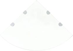 vidaXL Rafturi de colț cu suporturi de crom, 2 buc. , 45x45 cm, sticlă (3051594) - comfy
