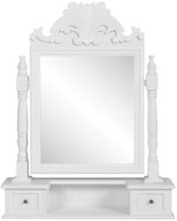 vidaXL Masă de machiaj cu oglindă mobilă dreptunghiulară, MDF (60628) - comfy