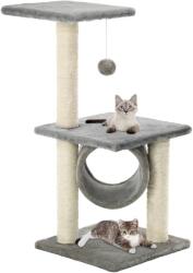 vidaXL Ansamblu pentru pisici cu stâlpi din funie de sisal, gri, 65 cm (170546)