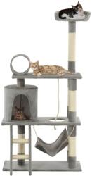 vidaXL Ansamblu de joacă pisici, cu stâlpi funie sisal, 140 cm, gri (170583) - comfy