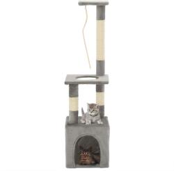 vidaXL Ansamblu pentru pisici cu stâlpi din funie de sisal, 109 cm gri (170602)