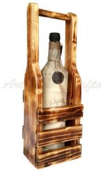 Arts and Crafts Suport din lemn, handmade, pentru o sticla de vin - cod aac0260