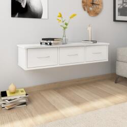 vidaXL Dulap de perete cu sertare, alb extralucios, 88x26x18, 5 cm, PAL (800600) - comfy Raft