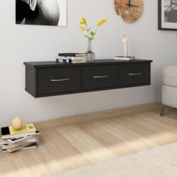 vidaXL Dulap de perete cu sertare, negru, 88x26x18, 5 cm, PAL (800595) - comfy Raft