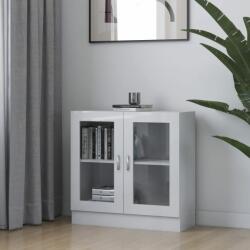 vidaXL Dulap cu vitrină, alb extralucios, 82, 5 x 30, 5 x 80 cm, PAL (802747) - comfy