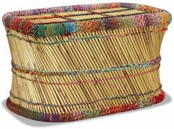 vidaXL Măsuță de cafea cu detalii chindi, multicolor, bambus (244215) - comfy