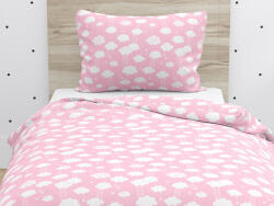 Goldea lenjerie de pat pentru copii din 100% bumbac - nori pe roz deschis 140 x 200 și 70 x 90 cm Lenjerie de pat