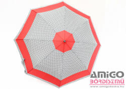 Doppler piros/fekete/mintás félautomata esernyő