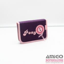 Belmil lila / rózsaszín / pony kihajtható tolltartó