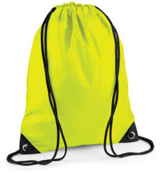 BagBase Tornazsák tornatáska Hátizsák Bag Base Premium Gymsac - Egy méret, Fluoreszkáló sárga
