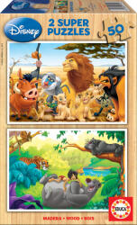 Educa Puzzle 2 in 1 (50+50 piese) The Lion King & The Jungle Book