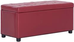 vidaXL Taburet de depozitare, roșu vin, 87, 5 cm, piele ecologică (281374) - comfy