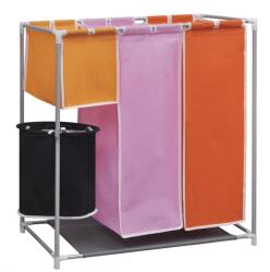 vidaXL Coș de sortare a rufelor cu 3 compartimente și recipient de spălare (242058) - comfy
