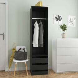 vidaXL Șifonier cu sertare, negru, 50 x 50 x 200 cm, PAL (800613) - comfy Garderoba