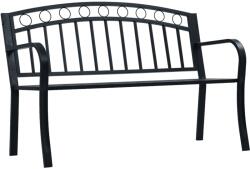 vidaXL Bancă de grădină, negru, 125 cm, oțel (47945) - comfy