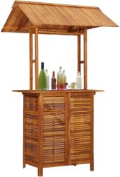 vidaXL Masă de bar exterior cu acoperiș, 122x106x217 cm, lemn acacia (45909) - comfy