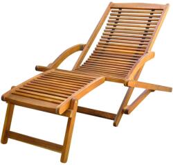 vidaXL Șezlong cu suport pentru picioare din lemn de acacia (41806) - comfy