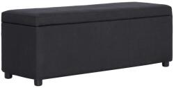 vidaXL Bancă cu compartiment de depozitare, negru, 116 cm, poliester (281323) - comfy