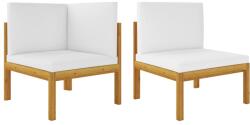 vidaXL Set mobilier de grădină cu perne, 2 piese, lemn masiv de acacia (312426)