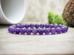 R. M. ékszer Ametiszt ásvány karkötő (2038-RM-18)