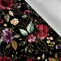 Takoy Softshell téli - arany virágok feketén