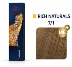 Wella Koleston Perfect Me+ Rich Naturals vopsea profesională permanentă pentru păr 7/1 60 ml - brasty