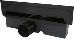 FERRO Wall Slim fali zuhanyfolyóka 30 cm, matt fekete (FE-OLWS1-BL)