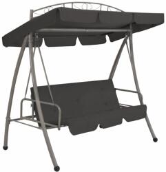 vidaXL Balansoar extensibil cu copertină antracit 198x120x205 cm oțel (45074)