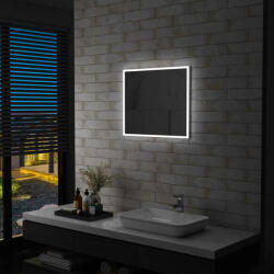 vidaXL Oglindă cu LED de perete pentru baie, 60 x 50 cm (144726) - comfy