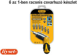 Liyset 6 az 1-ben Többfunkciós racsnis csavarhúzó készlet