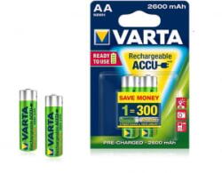 VARTA Ready To Use AA Ni-Mh 2600 mAh ceruza akku (2db/csomag) (5716101402) - aqua