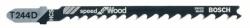 Bosch 100 részes Speed for Wood szúrófűrészlap-készlet T244D, 100 mm (2608637881)