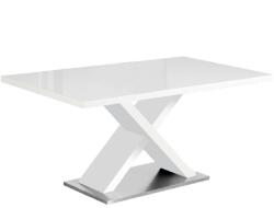 TEMPO KONDELA Étkezőasztal, fehér magasfényű HG, 160x90 cm, FARNEL - shopon