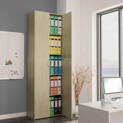 vidaXL Dulap de birou, stejar sonoma, 60x32x190 cm, PAL (800300) Dulap arhivare