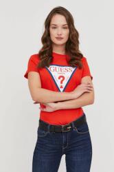 Guess t-shirt női, piros - piros S - answear - 14 990 Ft