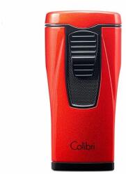 Colibri Monaco Metallic Red hármas piramis lángú szúrólángos szivar öngyújtó - piros (C-LI880T7)
