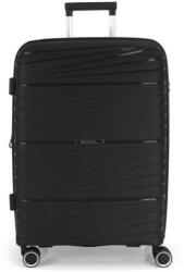 Gabol bőrönd közép méret GA-1220M Black ajándék bőröndhuzattal (GA-1220M_Black)
