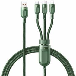 Mcdodo Cablu de date Mcdodo Super Fast Charging 3 in 1 CA-8791, Lightning / microUSB / USB Type-C, 1.2 m (Verde) (CA-8791)