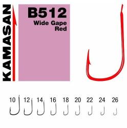 Kamasan Carlige KAMASAN B512, Rosu, Nr. 16, 10 buc. /plic (KHPB512016)